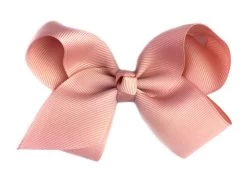 Americana Grosgrain Ribbon Bow W/ Alligator Clip - Rose Taupe