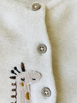 Animal Safari Embroidered Baby Cardigan Sweater (Organic) / Natural 13 Animal Safari Embroidered Baby Cardigan Sweater (Organic) / Natural -Baby Grundausstattungs Geschäft animal safari embroidered baby cardigan sweater organic natural 6