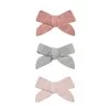 Bow W. Clip, Set Of 3 || Lipstick, Sky, Bubblegum