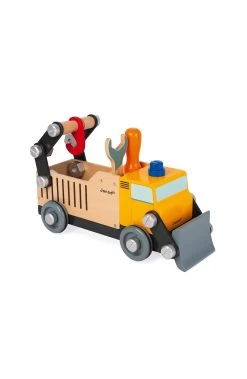 Janod Brico Kids | Construction Truck | 2 Toys In 1: Build & Play