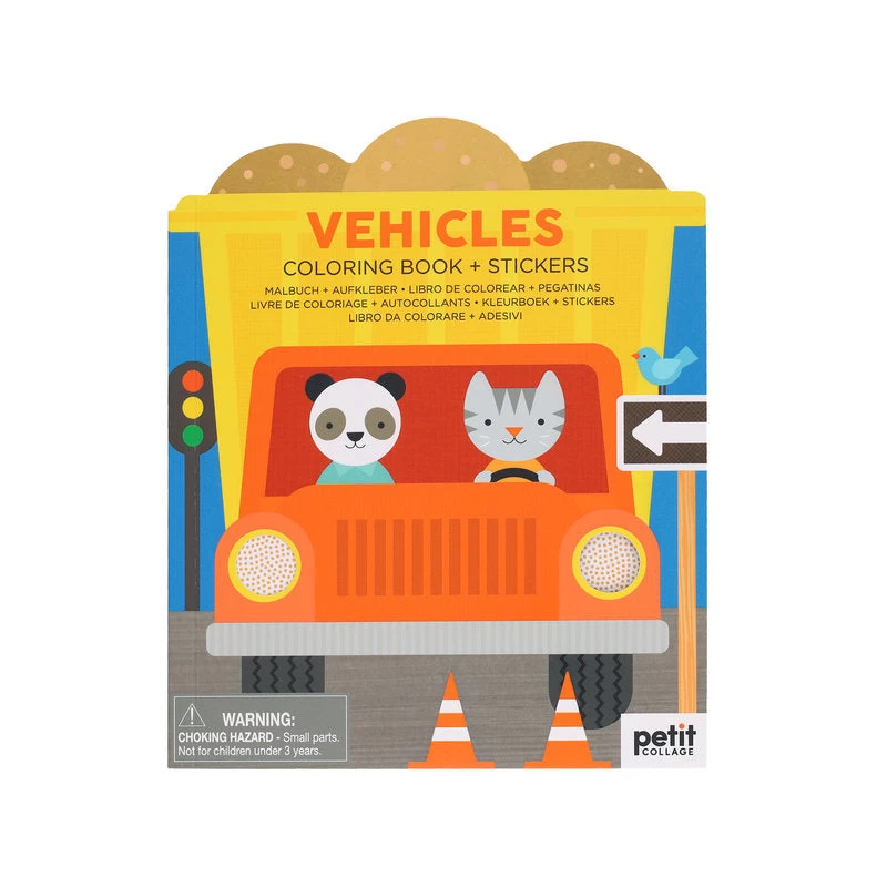 Petit Collage Coloring Book With Stickers: Vehicles 1 Petit Collage Coloring Book With Stickers: Vehicles