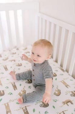 Copper Pearl Premium Knit Fitted Crib Sheet -Baby Grundausstattungs Geschäft copper pearl premium knit fitted crib sheet 4