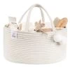 Cotton Rope Diaper Caddy - Cream