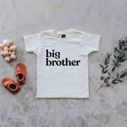 Cream Big Brother Organic Kids Tee