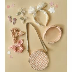 Daisy Gingham Bunny Ears Scrunchies -Baby Grundausstattungs Geschäft daisy gingham bunny ears scrunchies 2