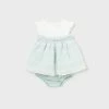 Mayoral Dress And Bloomer Set - Jade