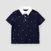 Embroidered Sports Blues Pique Polo