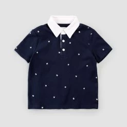 Embroidered Sports Blues Pique Polo