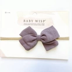 Emma Fabric Baby Bow Infant Headband - Mauve