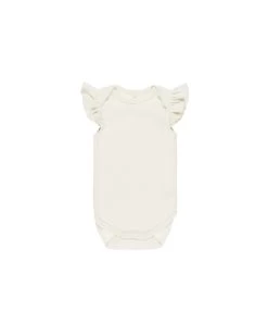 Flutter Sleeve Bodysuit || Ivory