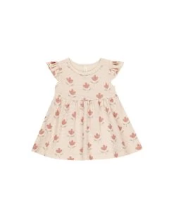 Flutter Sleeve Dress || Tulips (6-12Mo, 4-5Y)