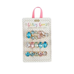 Glitzy Gem Hair Clips - Blue