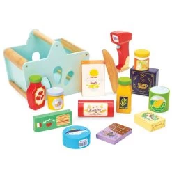 Le Toy Van Grocery Set & Scanner - Wooden Toys -Baby Grundausstattungs Geschäft grocery set scanner wooden toys 3