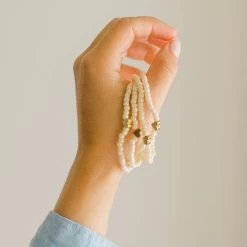 Heart Bead Bracelet - Ivory