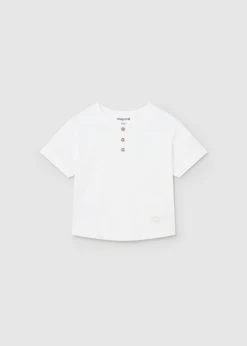 Mayoral Henley Shirt - White (12mo, 24mo)