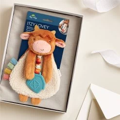 Highland Cow Itzy Friends Lovey Plush + Teether Toy -Baby Grundausstattungs Geschäft highland cow itzy friends lovey plush teether toy 6