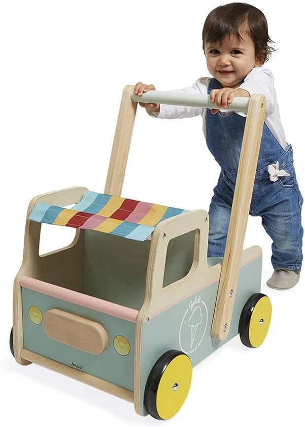 Janod Ice Cream Cart Push-Along Trolley 2 Janod Ice Cream Cart Push-Along Trolley – Bild 2