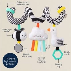 Itzy Bitzy Spiral Car Seat Activity Toy - High Contrast -Baby Grundausstattungs Geschäft itzy bitzy spiral car seat activity toy high contrast 5