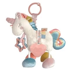 Itzy Friends Link & Love Activity Plush With Teether Toy - Unicorn