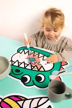 Kids Water Coloring Placemat - Dino!