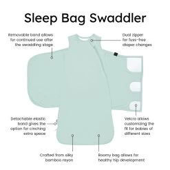 Kyte BABY Sleep Bag Swaddler In Sage 1.0 TOG (XS) -Baby Grundausstattungs Geschäft kyte baby sleep bag swaddler in sage 1 0 tog xs 3