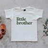 Little Brother Organic Kids Tee • Colored Ink - Olive