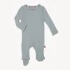 Magnetic Me Mist Ribbed Cotton Footie