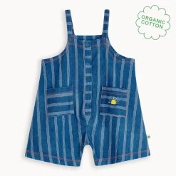 Mariner - Denim Pinstripe Baby Shorty Jumpsuit