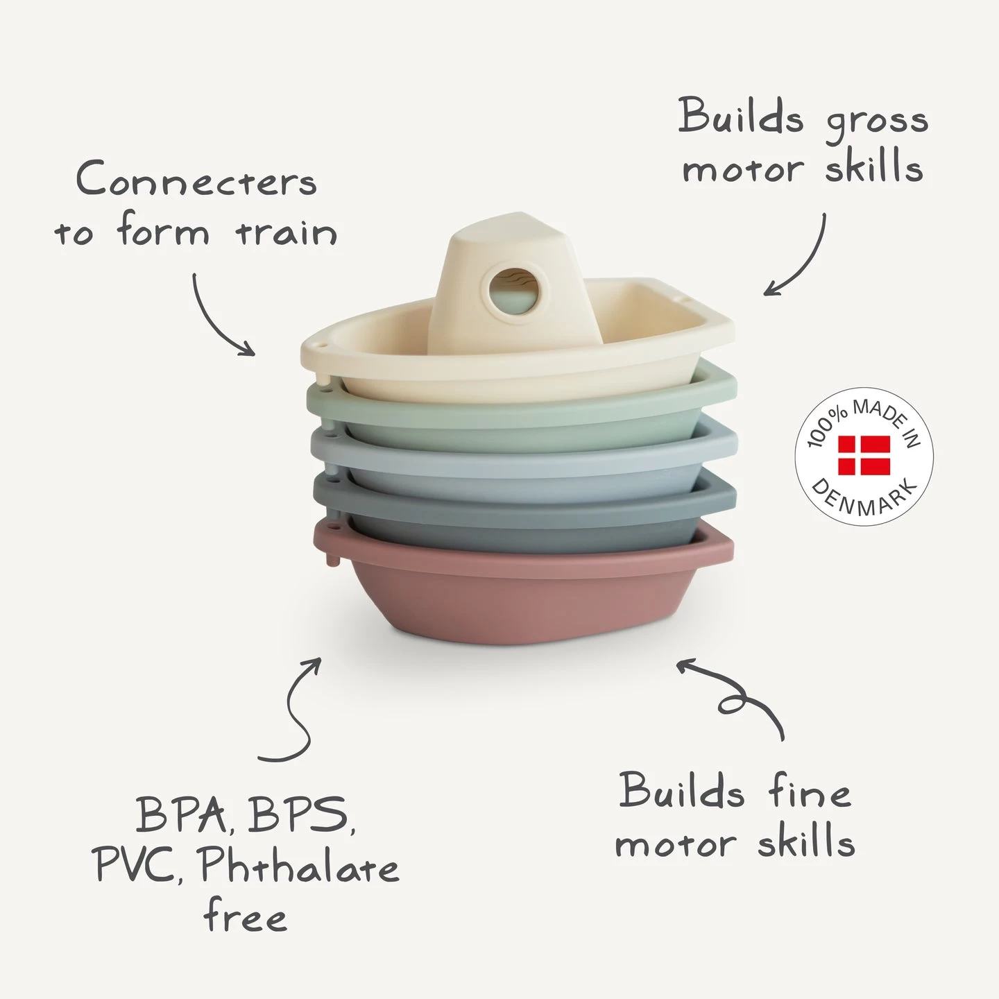 Mushie Bath Boats - Rustic 3 Mushie Bath Boats - Rustic – Bild 3