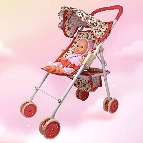 My First Folding Baby Doll Floral Stroller 2 My First Folding Baby Doll Floral Stroller – Bild 2