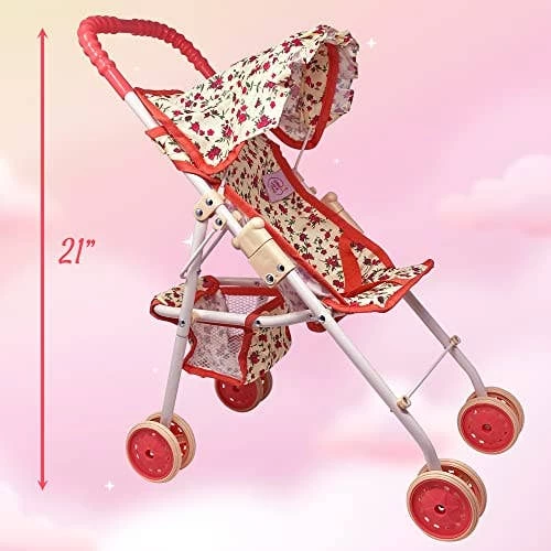 My First Folding Baby Doll Floral Stroller 4 My First Folding Baby Doll Floral Stroller – Bild 4