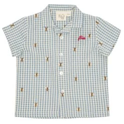Oliver Short Sleeves Shirt - Bee Gingham
