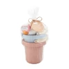 Pink Stacking Bath Bucket & Swimmer Set
