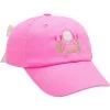 Pink Tee Time Bow Baseball Hat -Youth