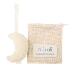 Plush Moon Pacifier Holder (Terry Cloth)