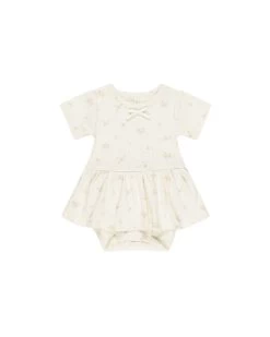 Pointelle Skirted Bodysuit || Pink Ditsy
