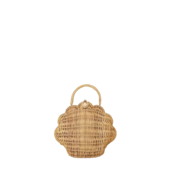 Rattan Shell Bag - Straw