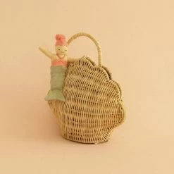 Rattan Shell Bag - Straw -Baby Grundausstattungs Geschäft rattan shell bag straw 3