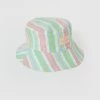 Resort Stripe Linen Bucket Hat