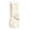Ribbed Knit Tights - Ivory