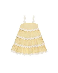 Ric Rac Dress || Yellow (4-5Y)