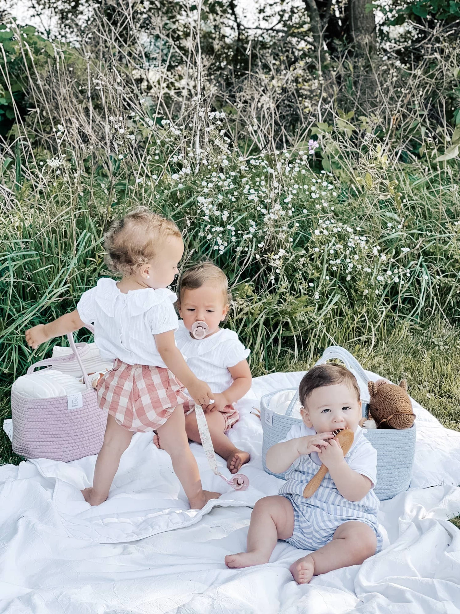 Rope Diaper Caddy | Misty Blue 10 Rope Diaper Caddy | Misty Blue – Bild 10