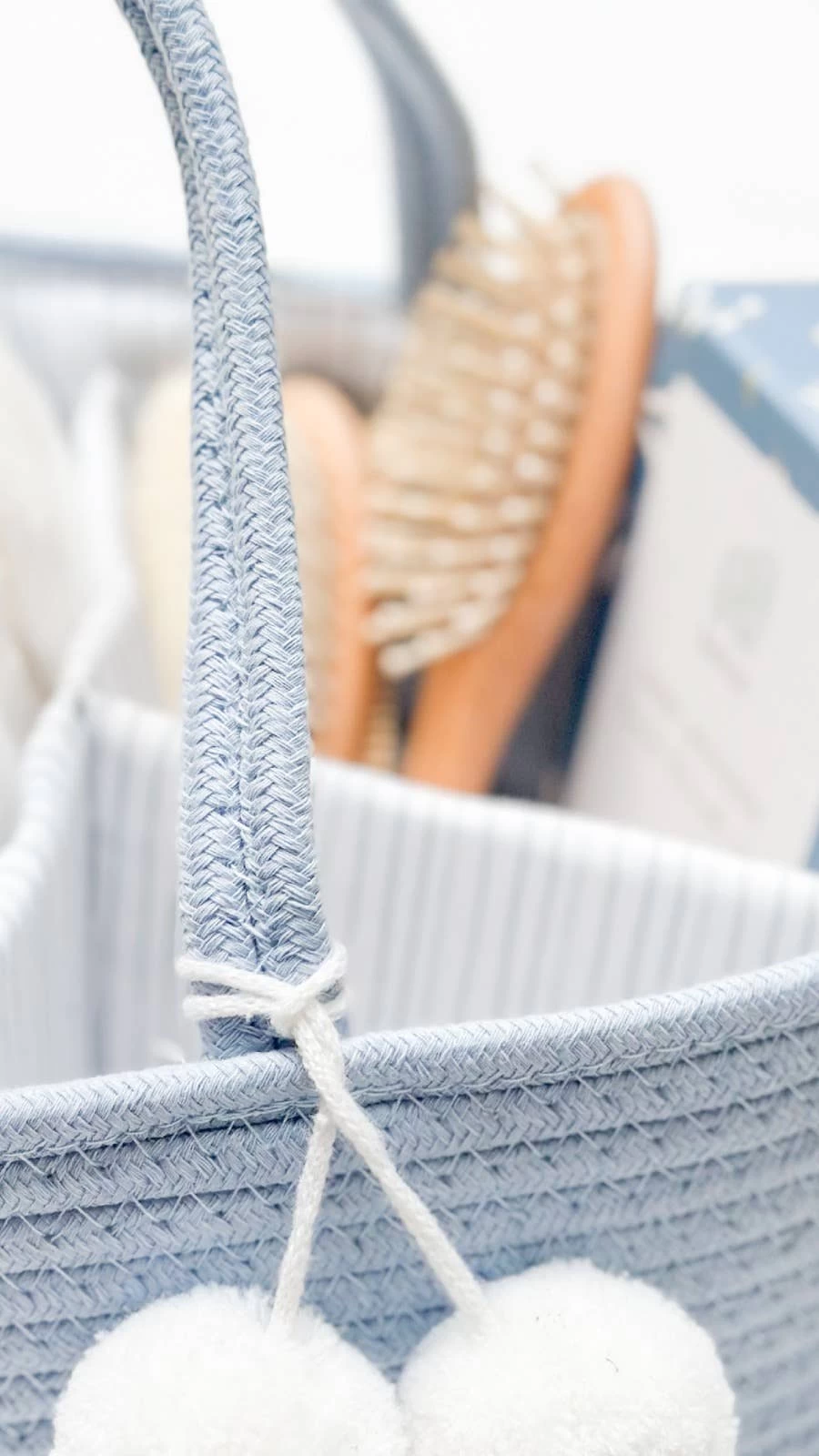 Rope Diaper Caddy | Misty Blue 5 Rope Diaper Caddy | Misty Blue – Bild 5