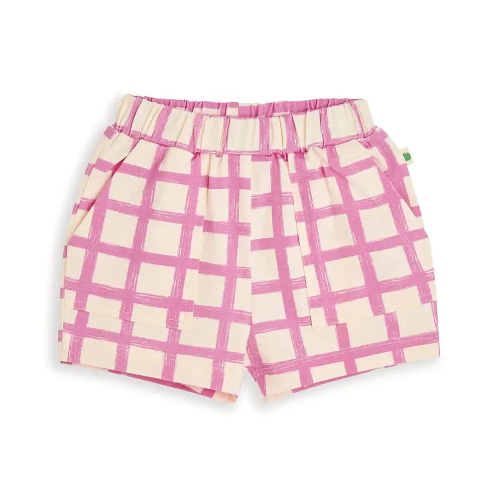 Sailor - Pink Checker Jersey Baby & Kids Shorts 1 Sailor - Pink Checker Jersey Baby & Kids Shorts