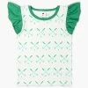 Sleeveless Ruffle Tee - Golf Day