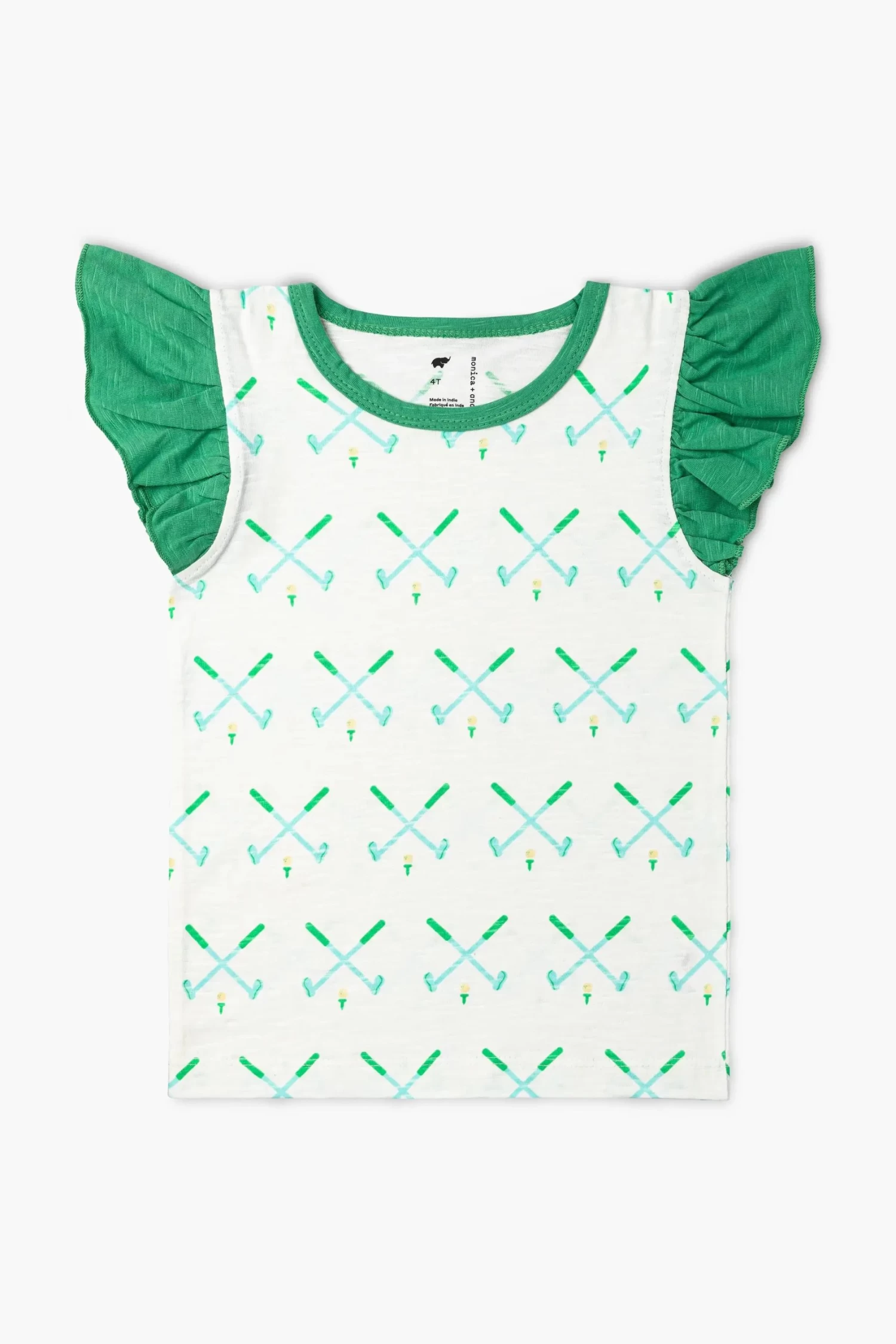 Sleeveless Ruffle Tee - Golf Day 1 Sleeveless Ruffle Tee - Golf Day