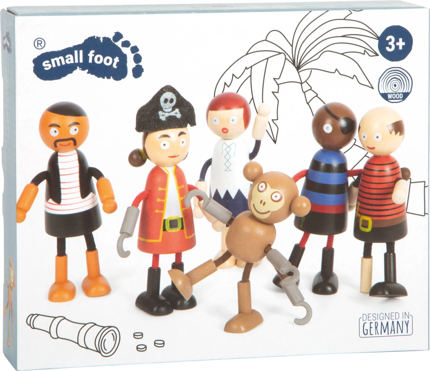 Small Foot Wooden Bending Dolls Pirate 5 Small Foot Wooden Bending Dolls Pirate – Bild 5