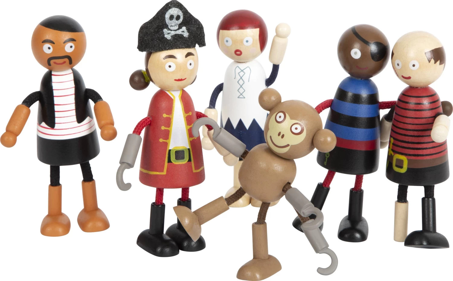 Small Foot Wooden Bending Dolls Pirate 1 Small Foot Wooden Bending Dolls Pirate