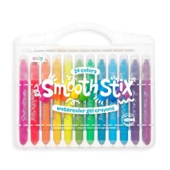 Ooly Smooth Stix Watercolor Gel Crayons - Set Of 24 Colors