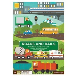 Petit Collage Sticker Activity Set: Roads & Rails